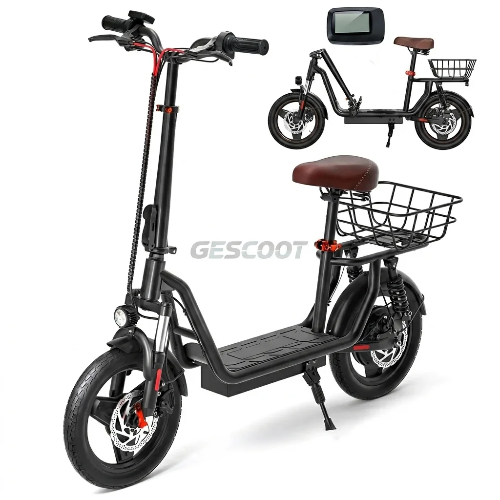 Iscooter i14 800W Electric Scooter With Seat & Basket view 1