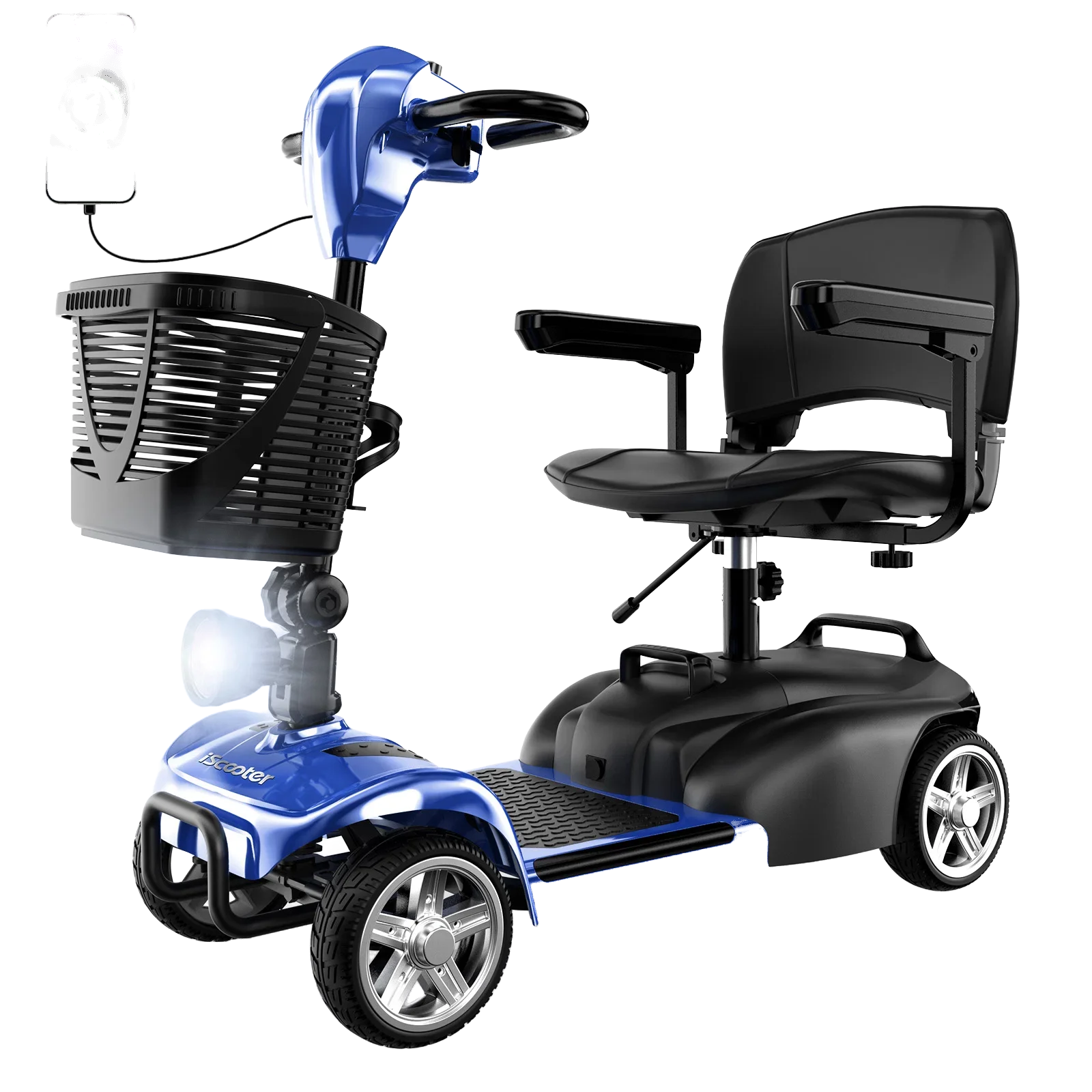 Iscooter X02 4 Wheel Mobility Scooter With LED Headlight view 2
