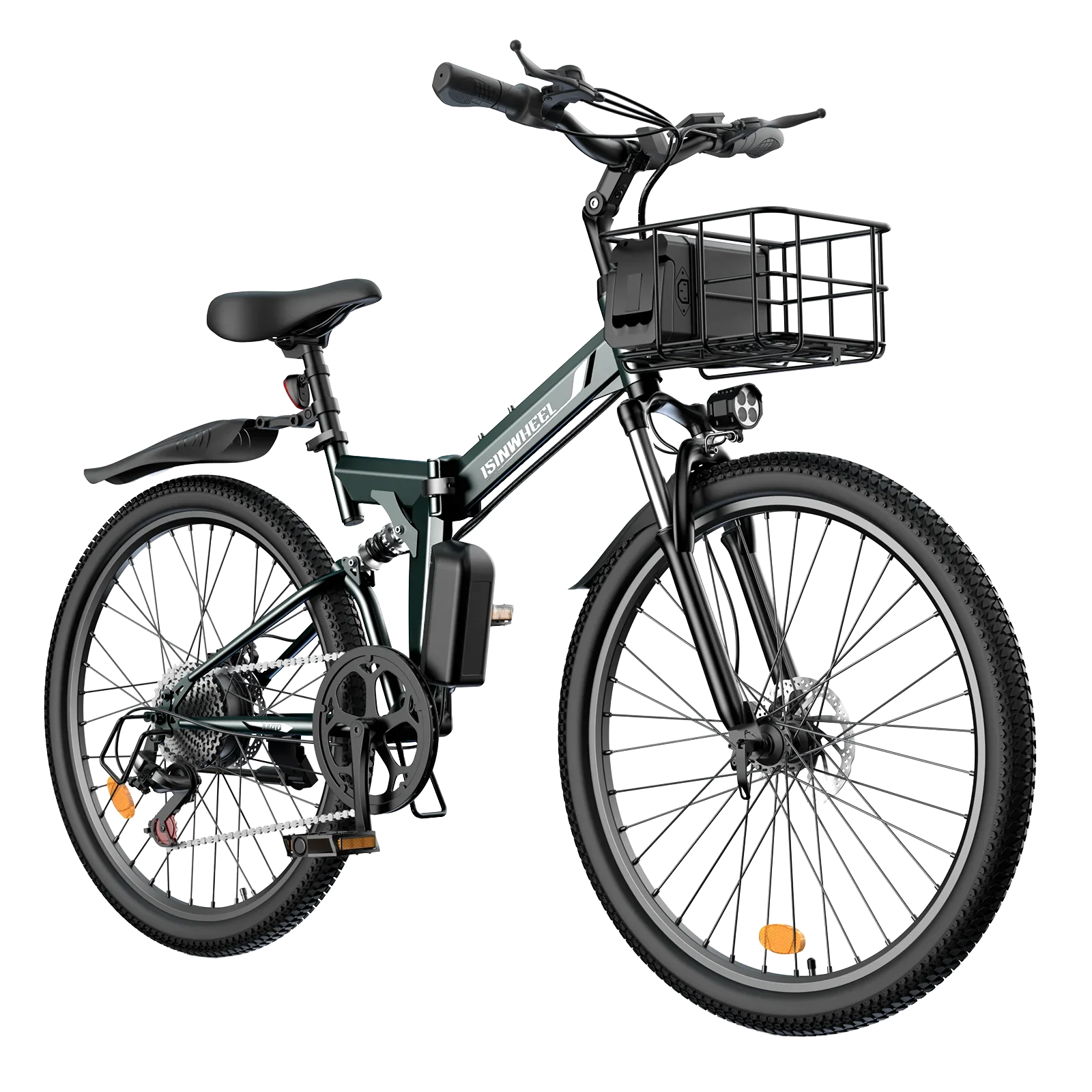 Isinwheel M40 Folding Electric Bike With Basket (AU) view 14