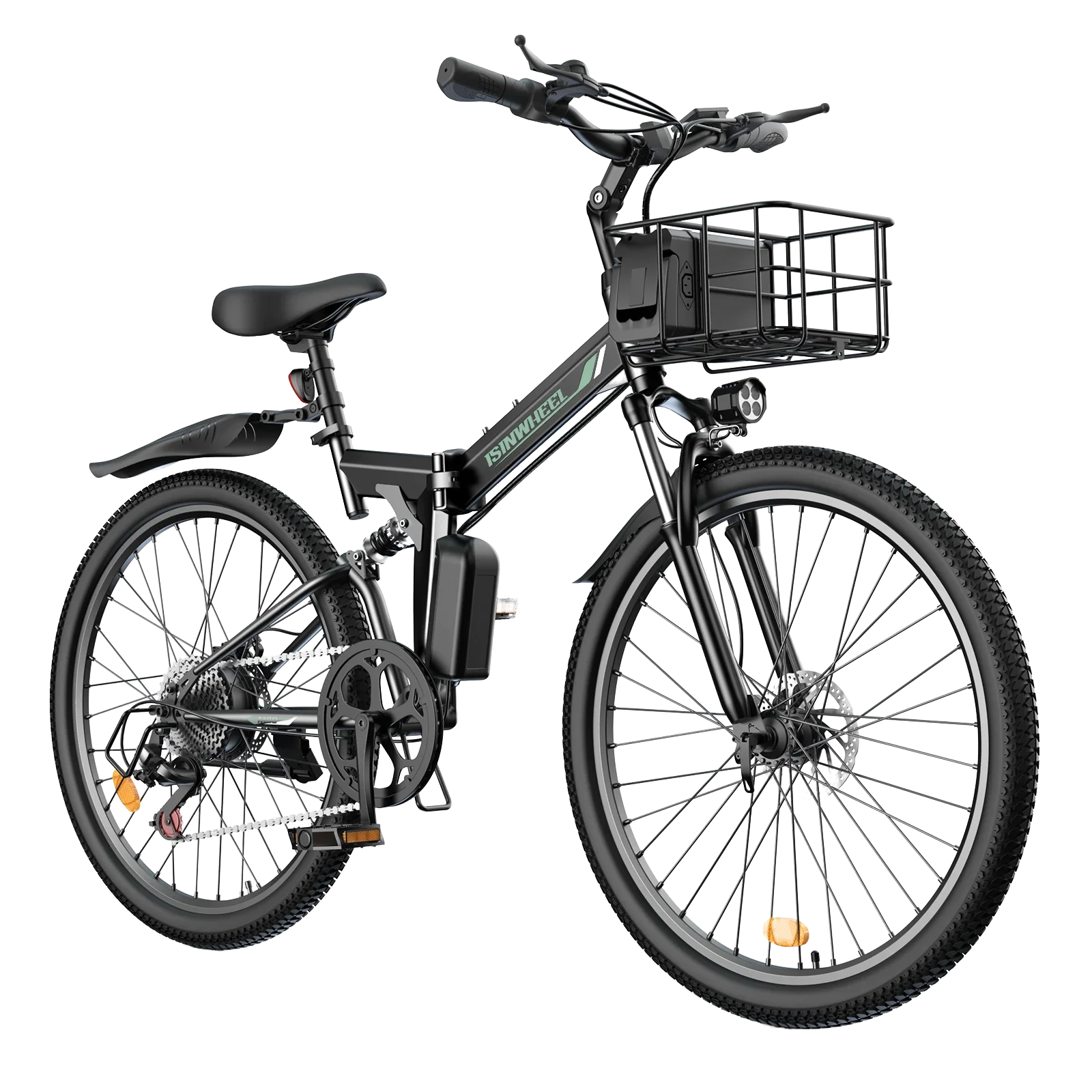 Isinwheel M40 Folding Electric Bike With Basket (AU) view 11