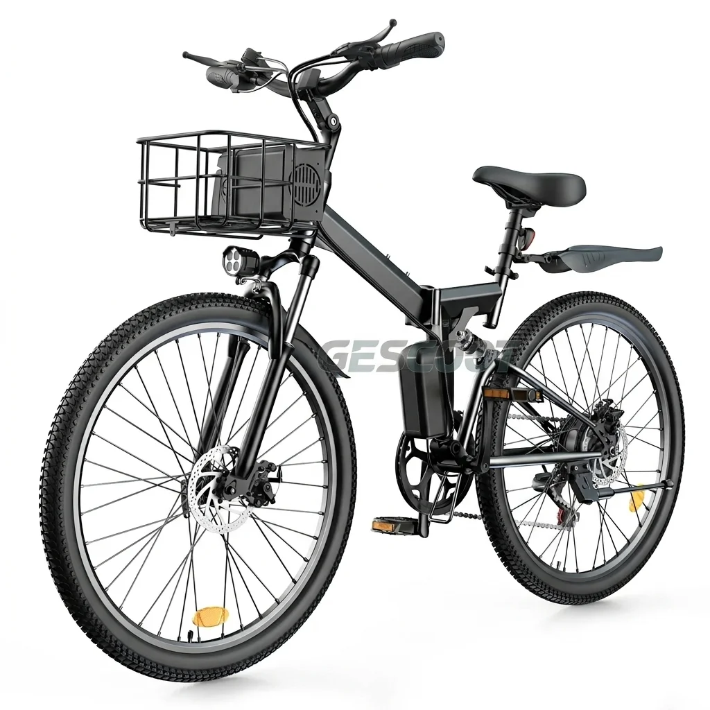 Isinwheel M40 Folding Electric Bike With Basket (AU) view 1