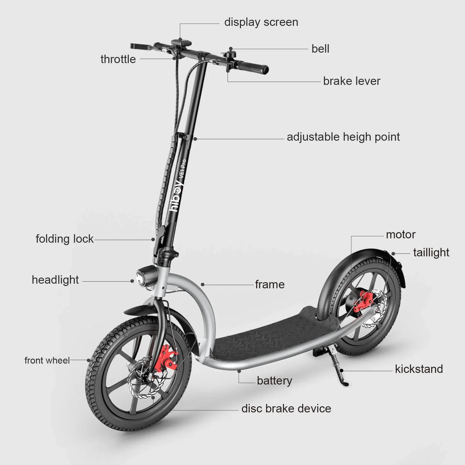 Hiboy VE1 Pro Electric Scooter view 2