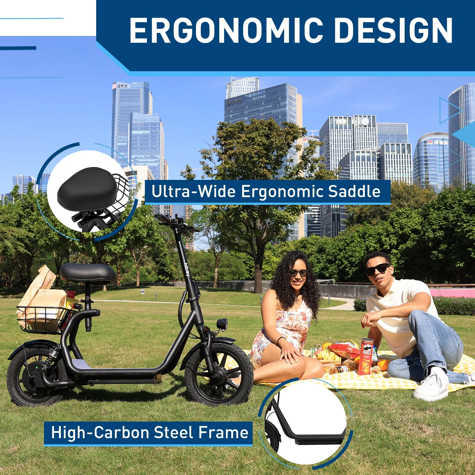 Hiboy U2 Electric Scooter With Seat view 4