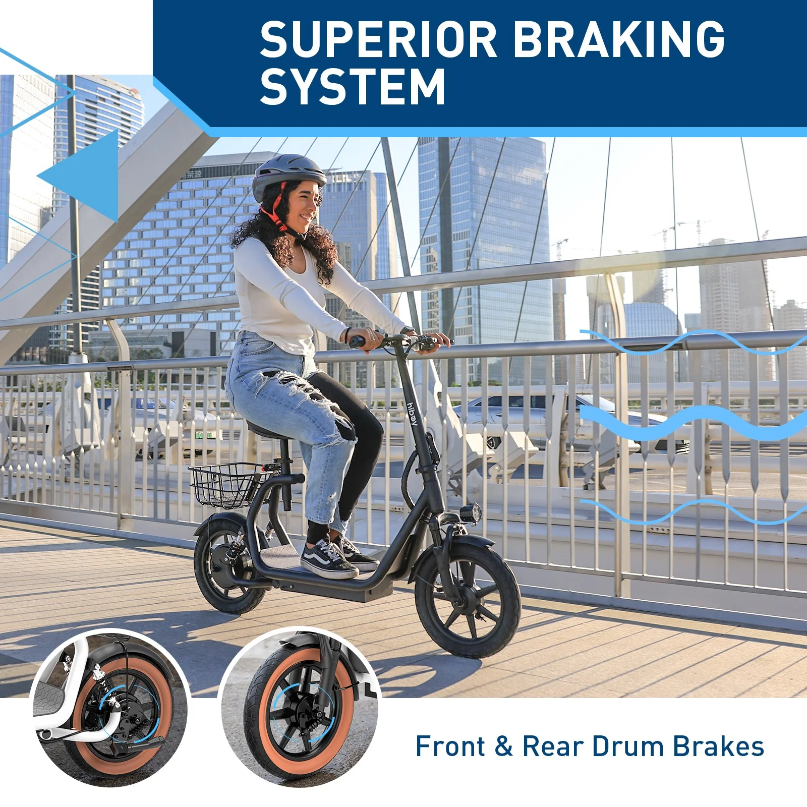 Hiboy U2 Electric Scooter With Seat view 6