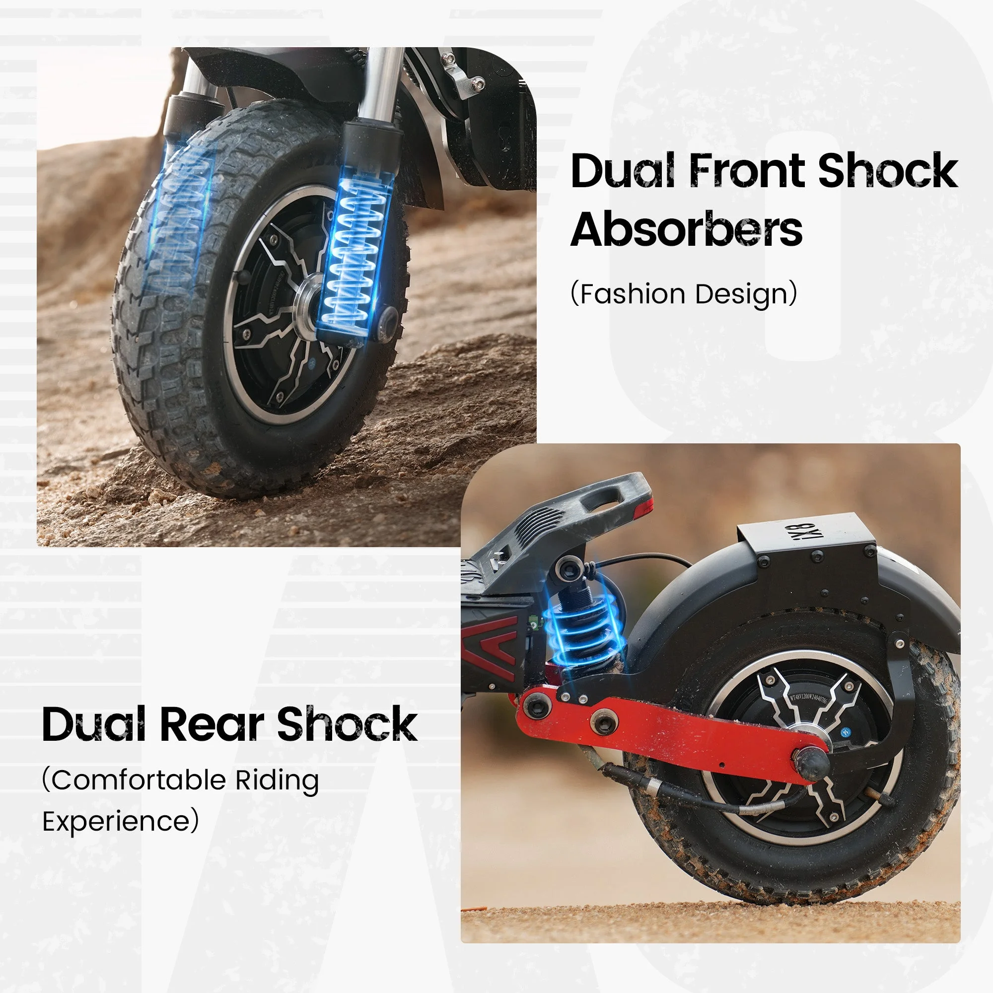 Iscooter iX8 Off Road Electric Scooter 2400W Dual Motor view 6