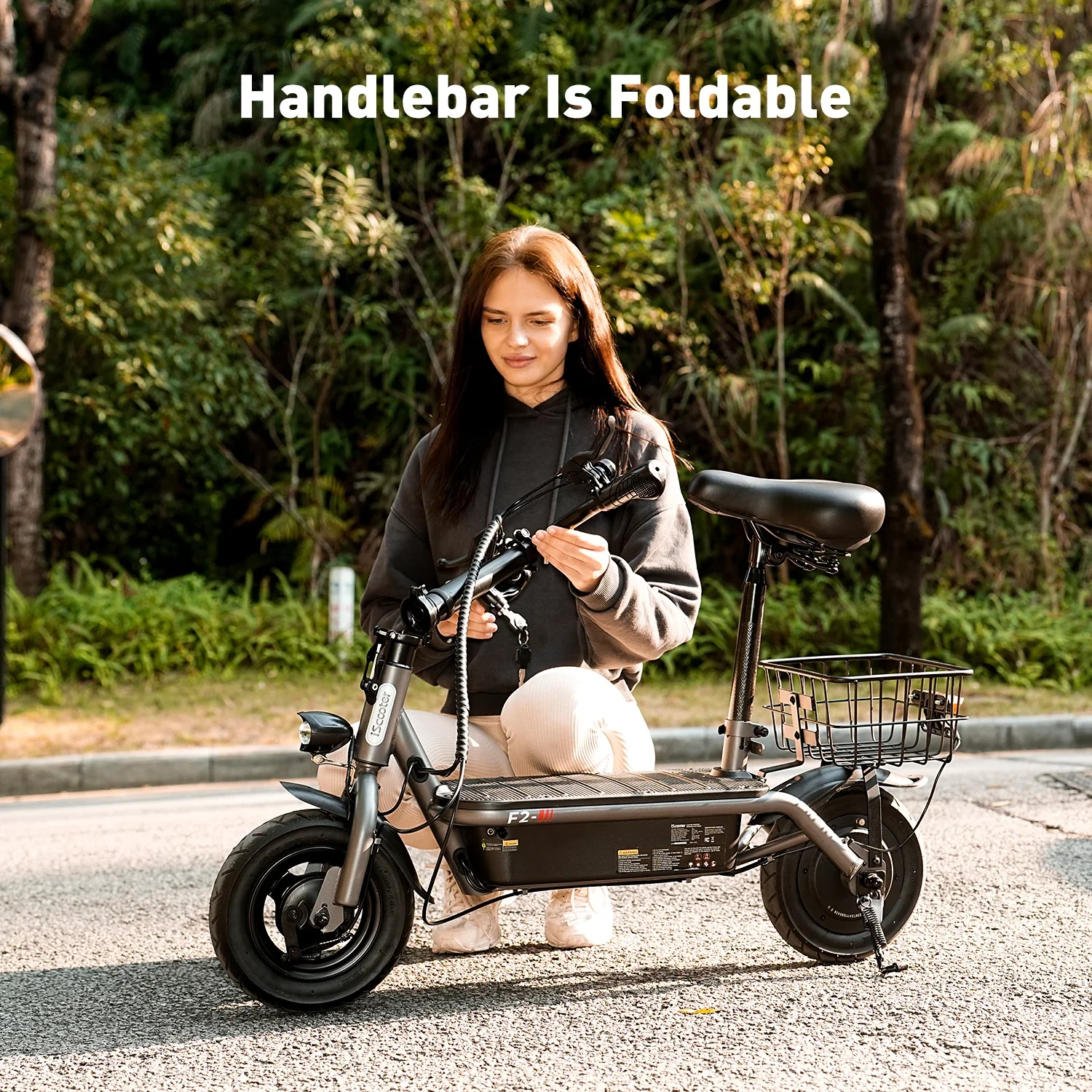 Iscooter F2 Electric Scooter With Seat 10" Pneumatic Tire view 8