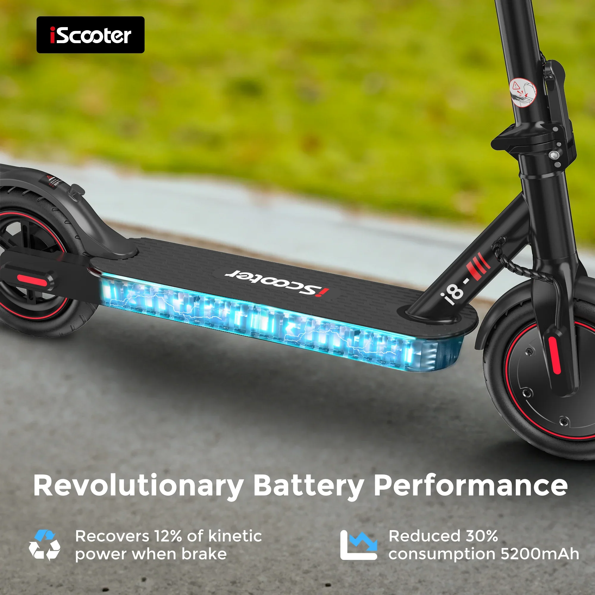 Iscooter i8 Electric Scooter 350W Motor view 10