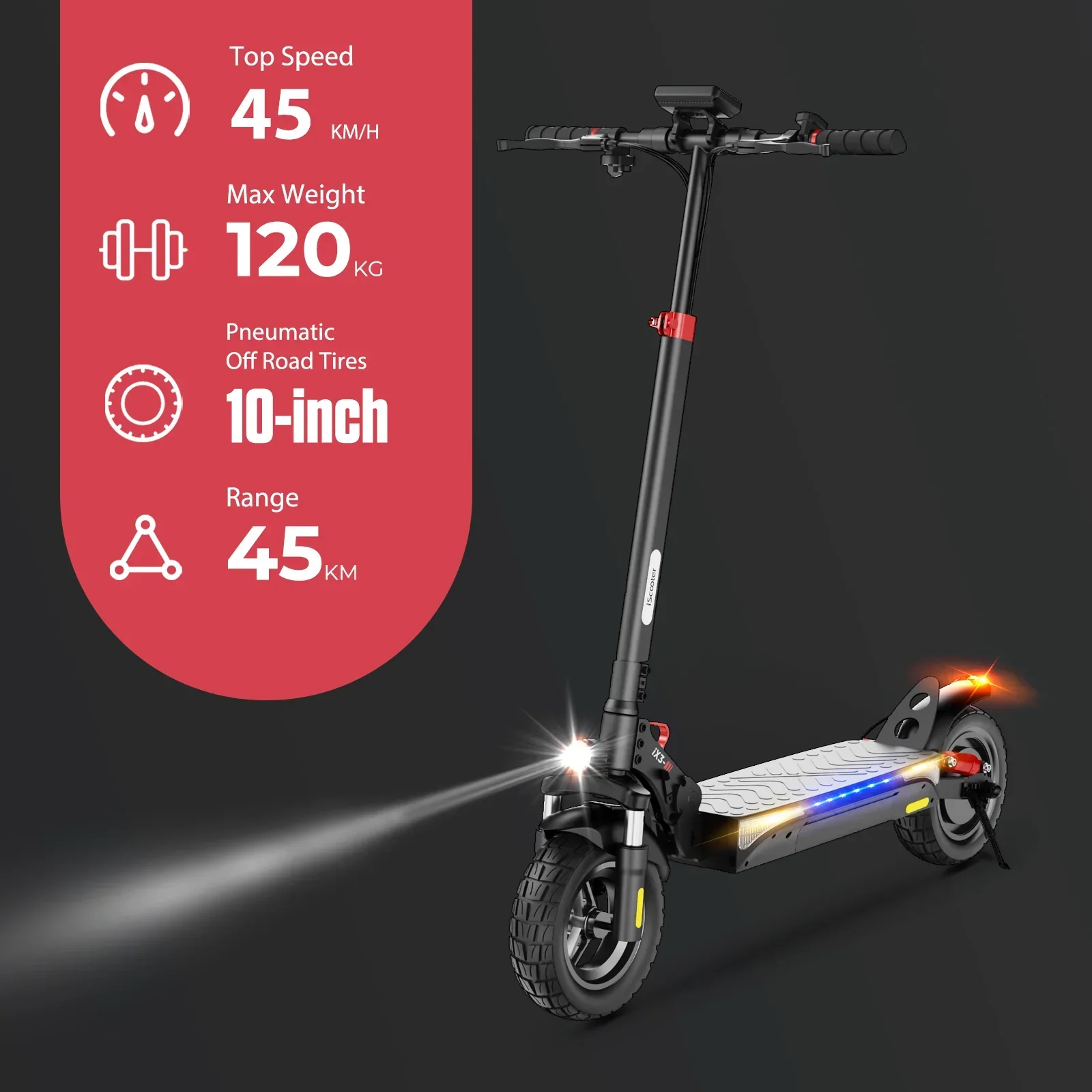 Iscooter iX3 Off Road Electric Scooter view 3