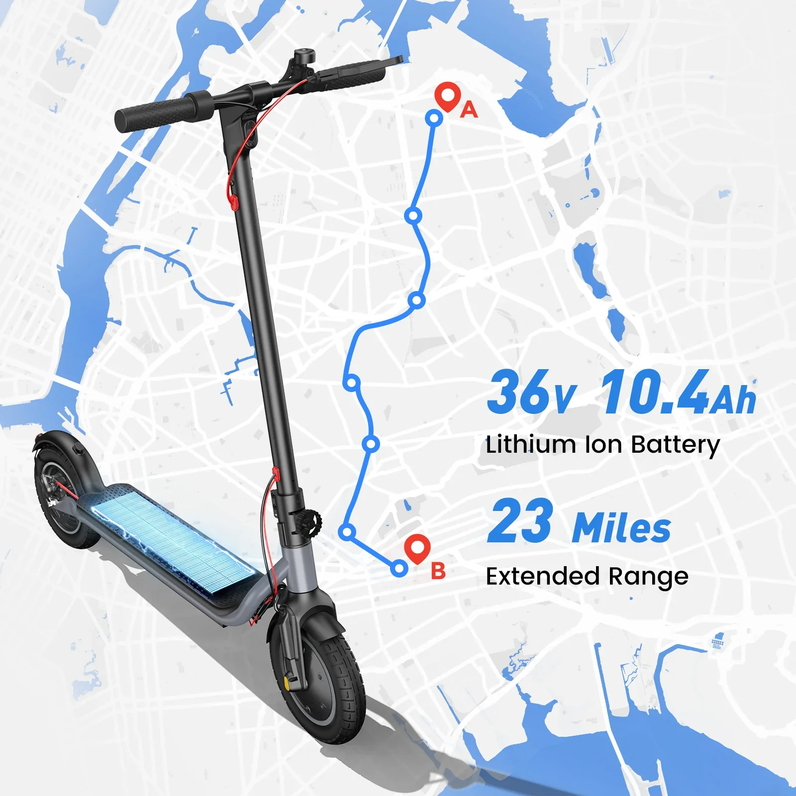 Iscooter W6 Commuting Electric Scooter 500W Motor For Adults view 3