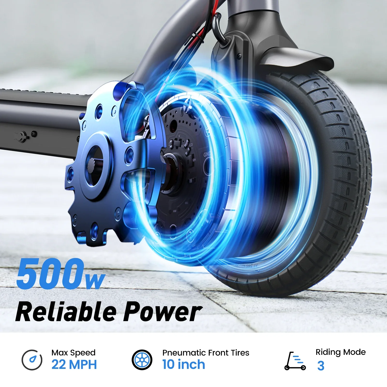 Iscooter W6 Commuting Electric Scooter 500W Motor For Adults view 4