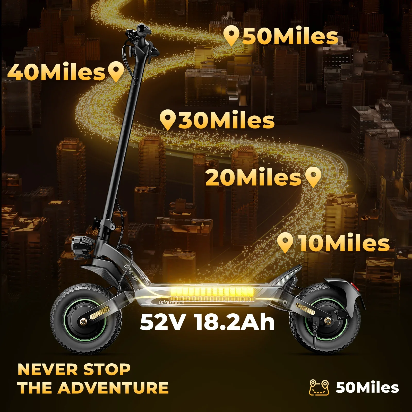 Isinwheel GT4 Off-Road Electric Scooter view 6