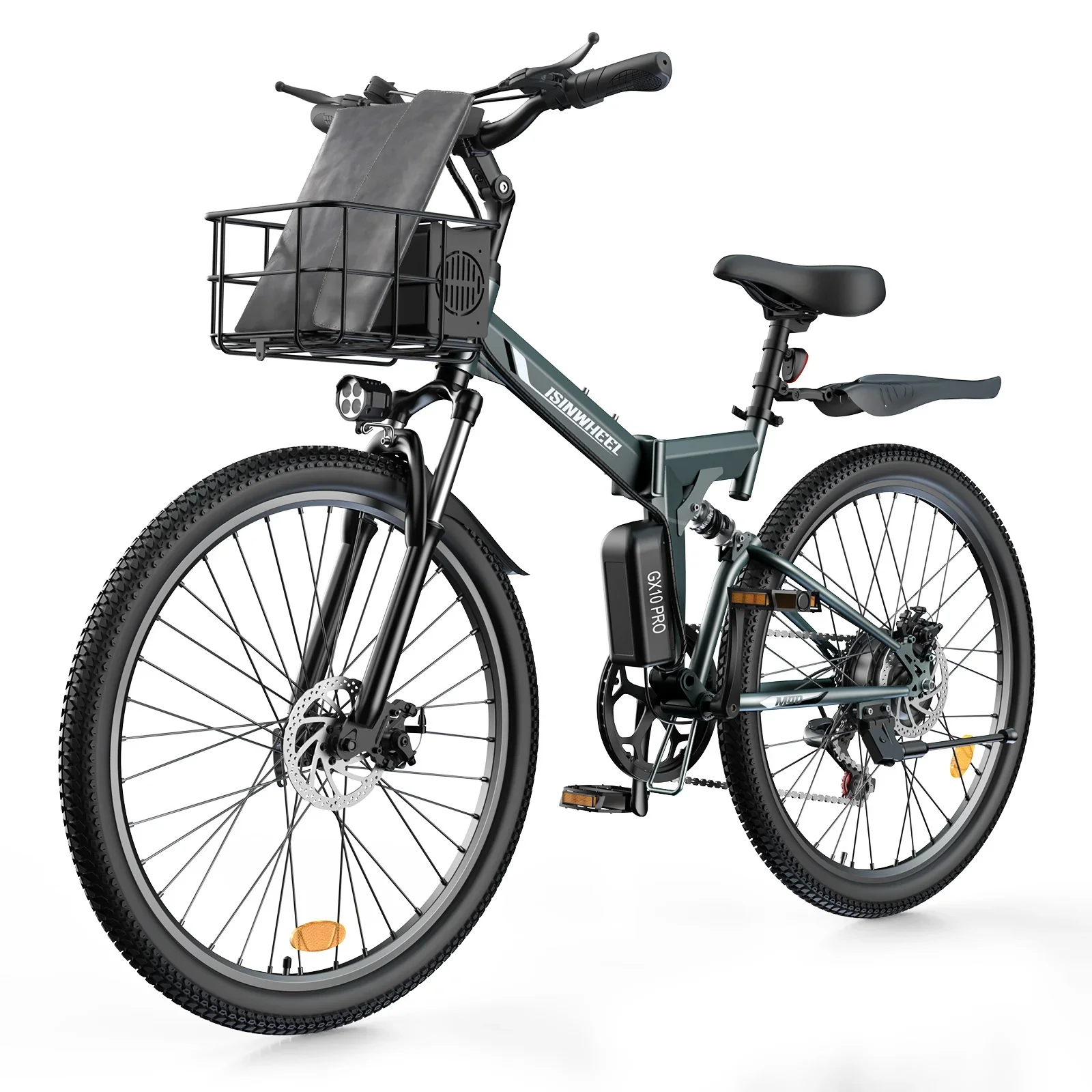Isinwheel M40 Folding Electric Bike With Basket (AU) view 15