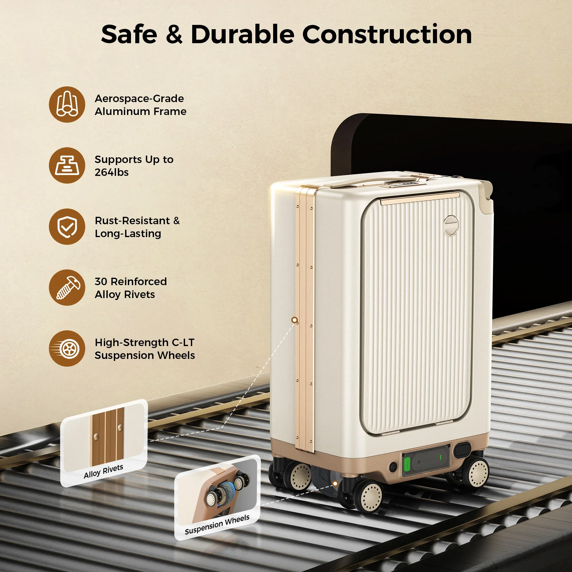 Isinwheel Smart Rideable Luggage Electric Scooter view 2