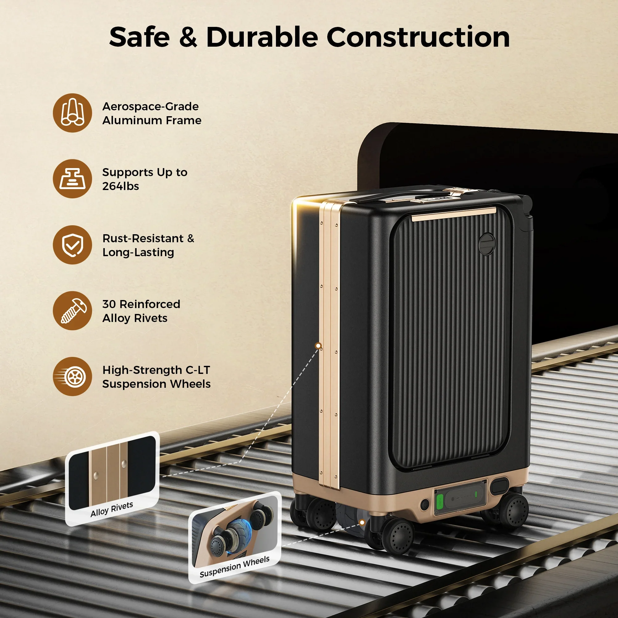Isinwheel Smart Rideable Luggage Electric Scooter view 12
