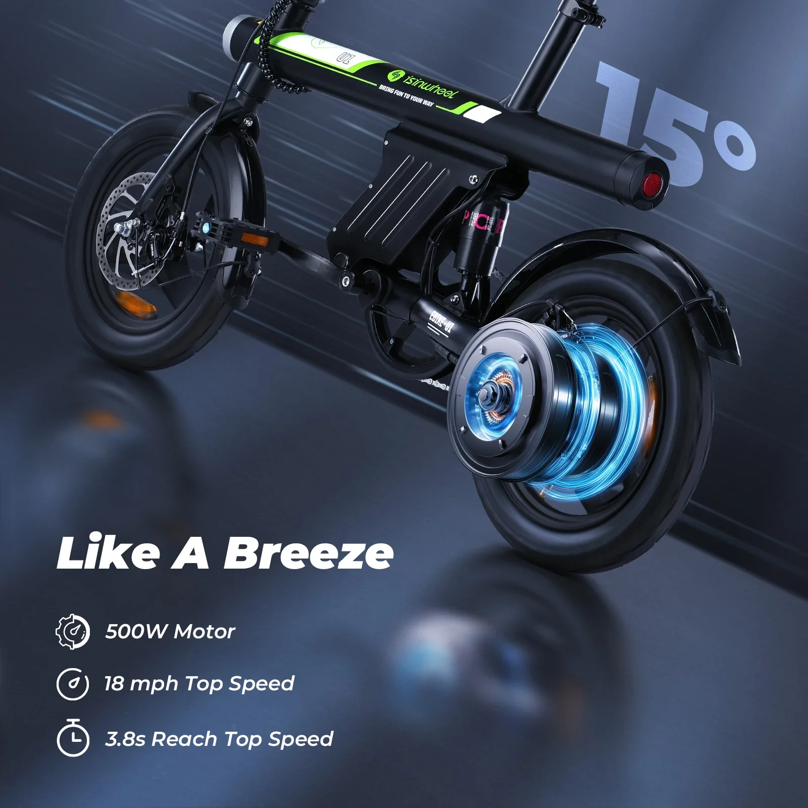 Isinwheel U1 Folding Electric Bike (AU) view 3