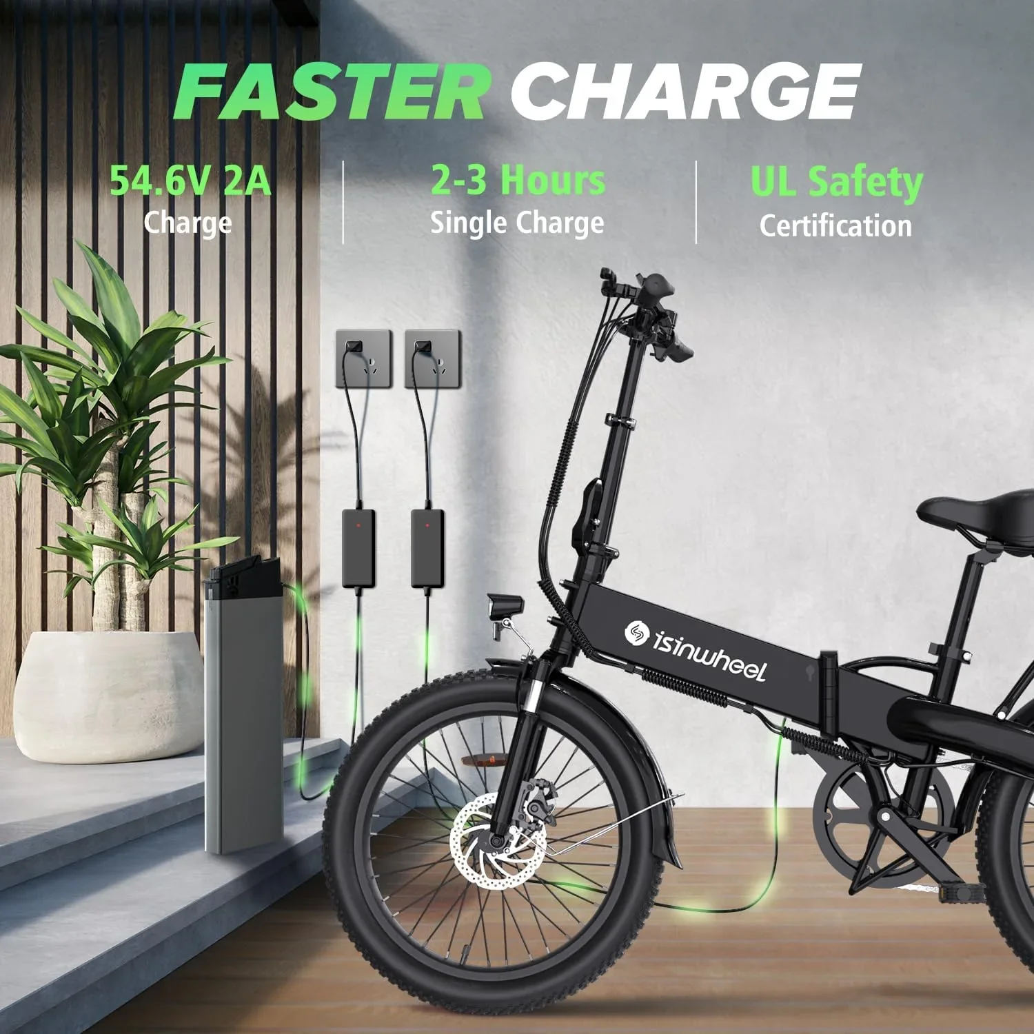Isinwheel U5 Pro Folding Electric Bike AU view 6