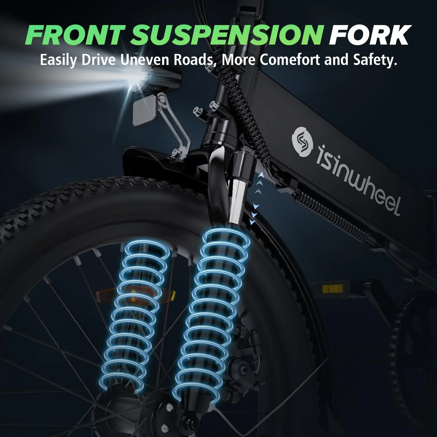 Isinwheel U5 Pro Folding Electric Bike AU view 4