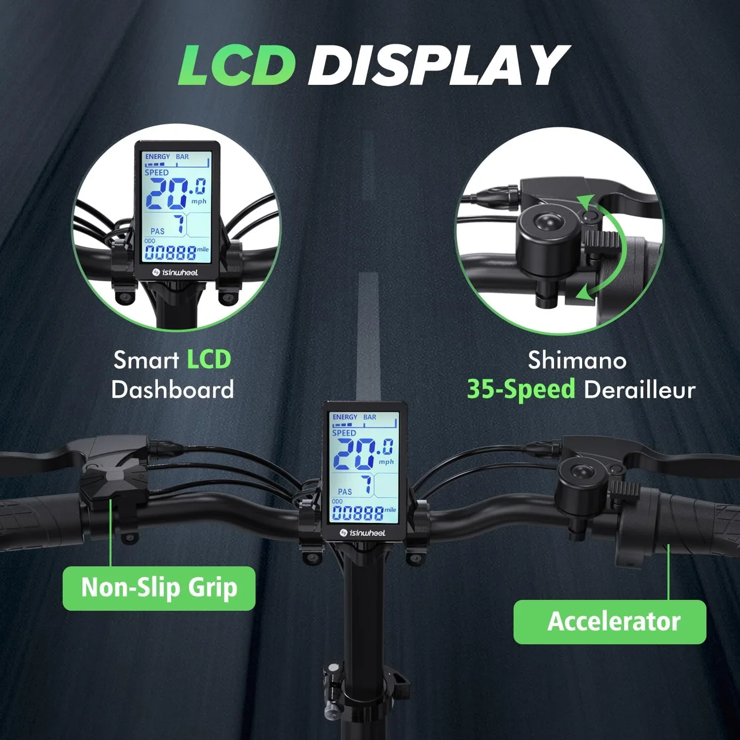 Isinwheel U5 Pro Folding Electric Bike AU view 5