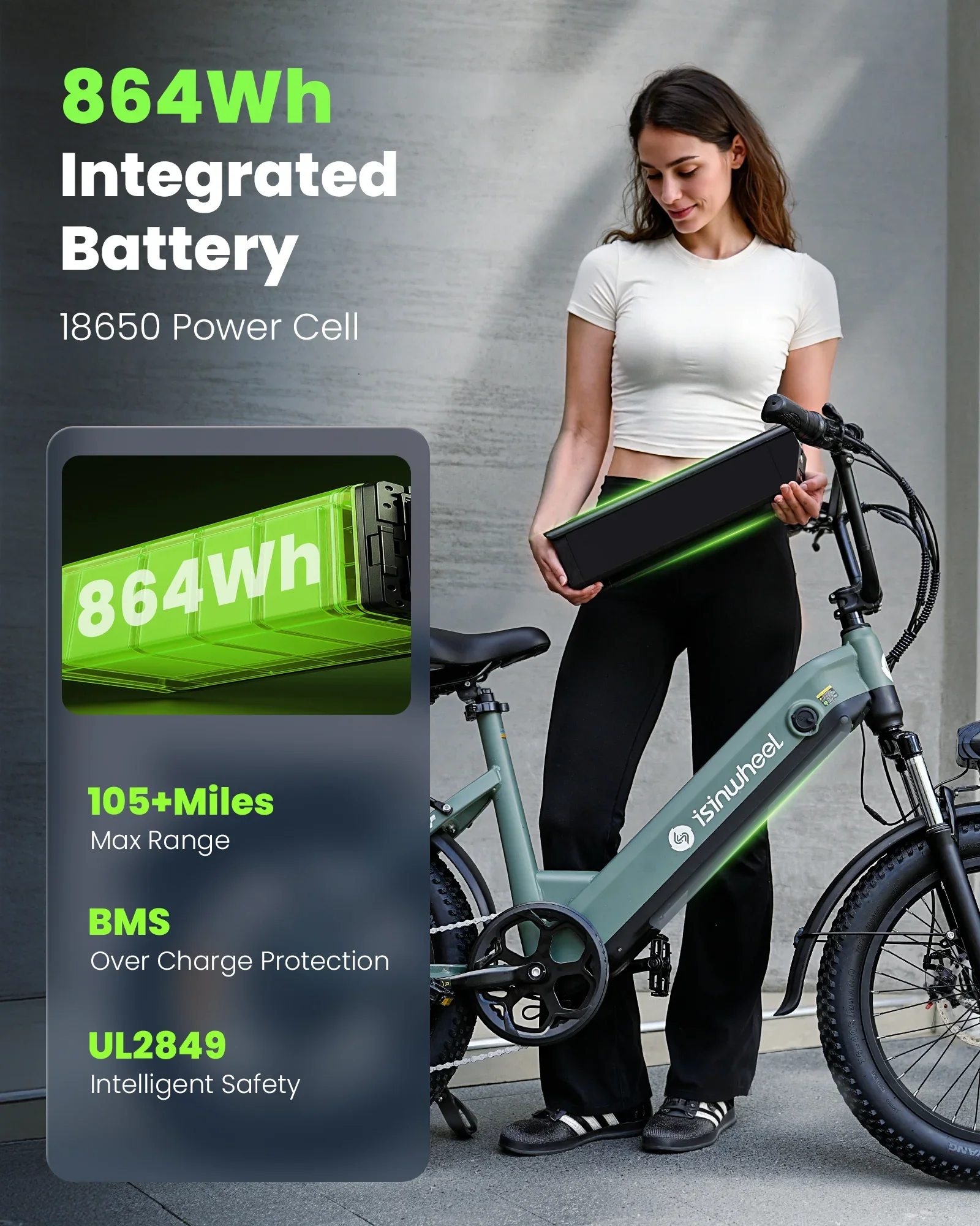 Isinwheel U8 Pro Electric Bike For Adults view 16