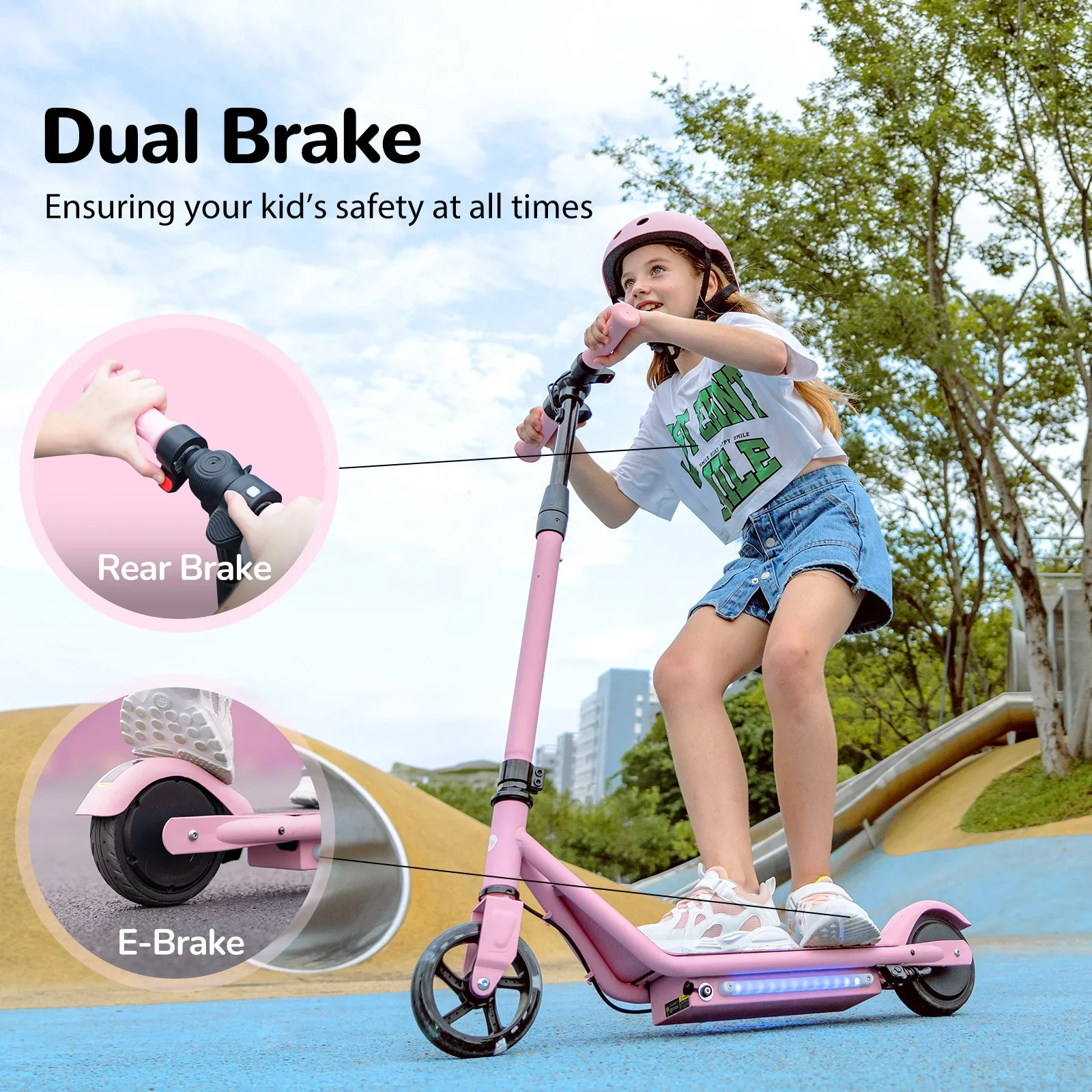 Isinwheel S2 Electric Scooter For Kids Ages 6-14 view 11