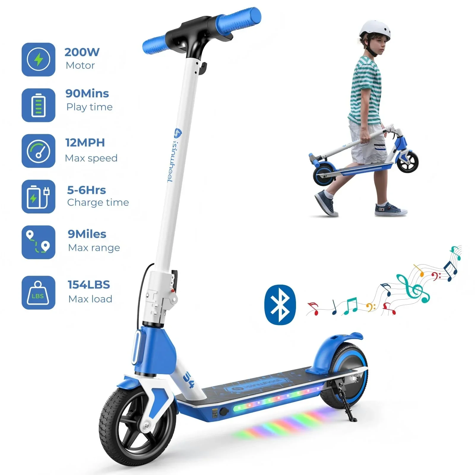 Isinwheel S4 Electric Scooter For Kids Ages 6-14 view 3
