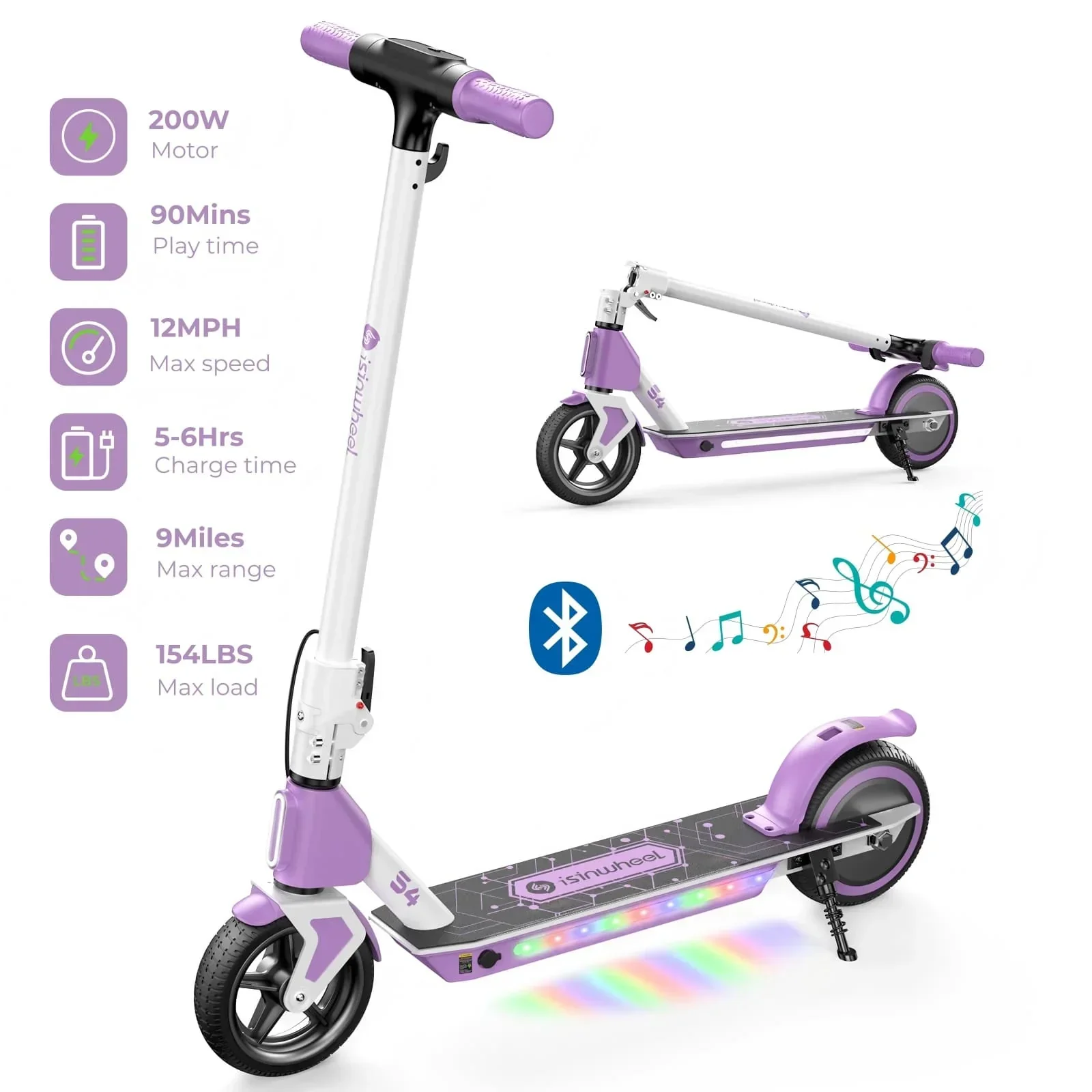 Isinwheel S4 Electric Scooter For Kids Ages 6-14 view 5