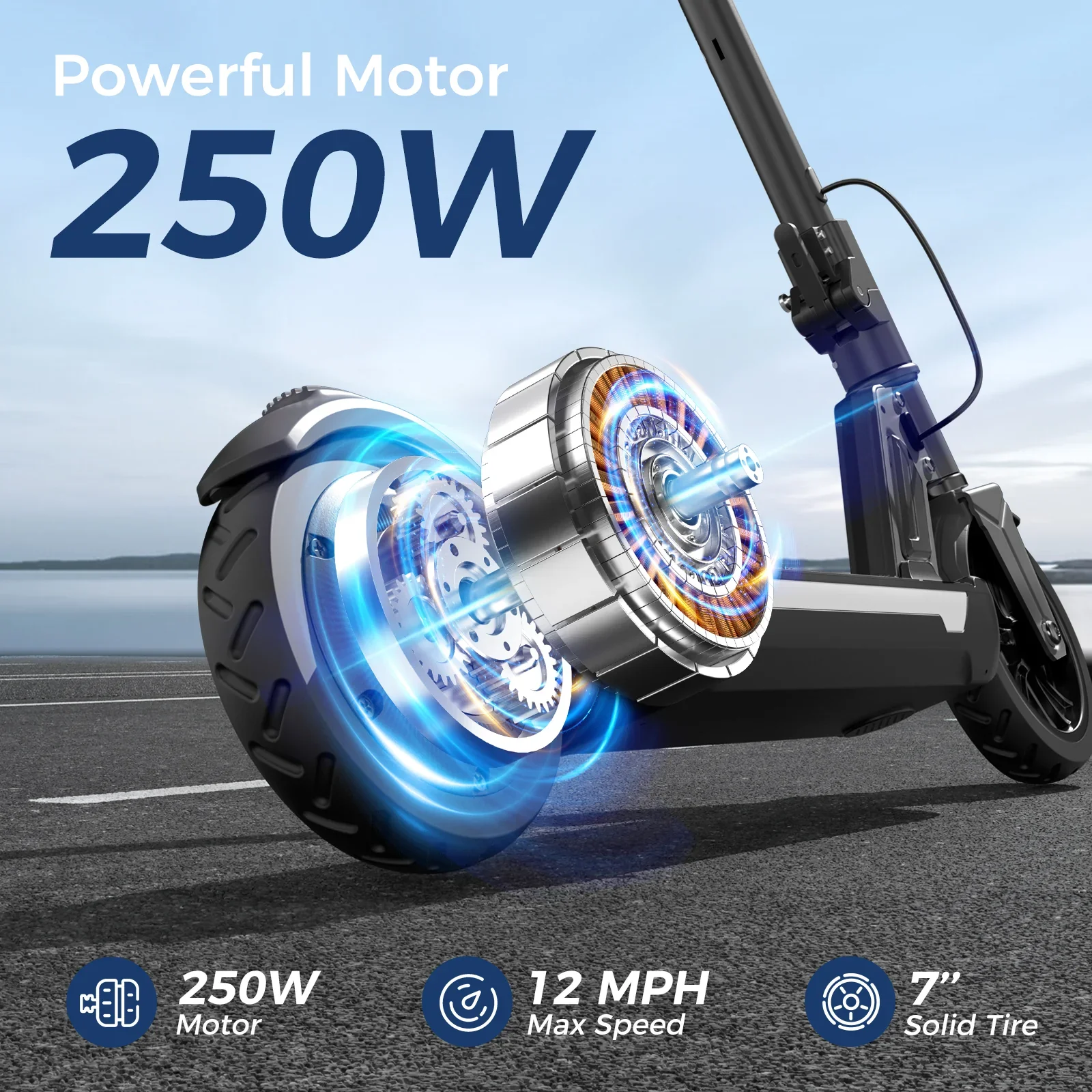 Isinwheel S7 Adjustable Electric Scooter For Kids Ages 8-14 view 4