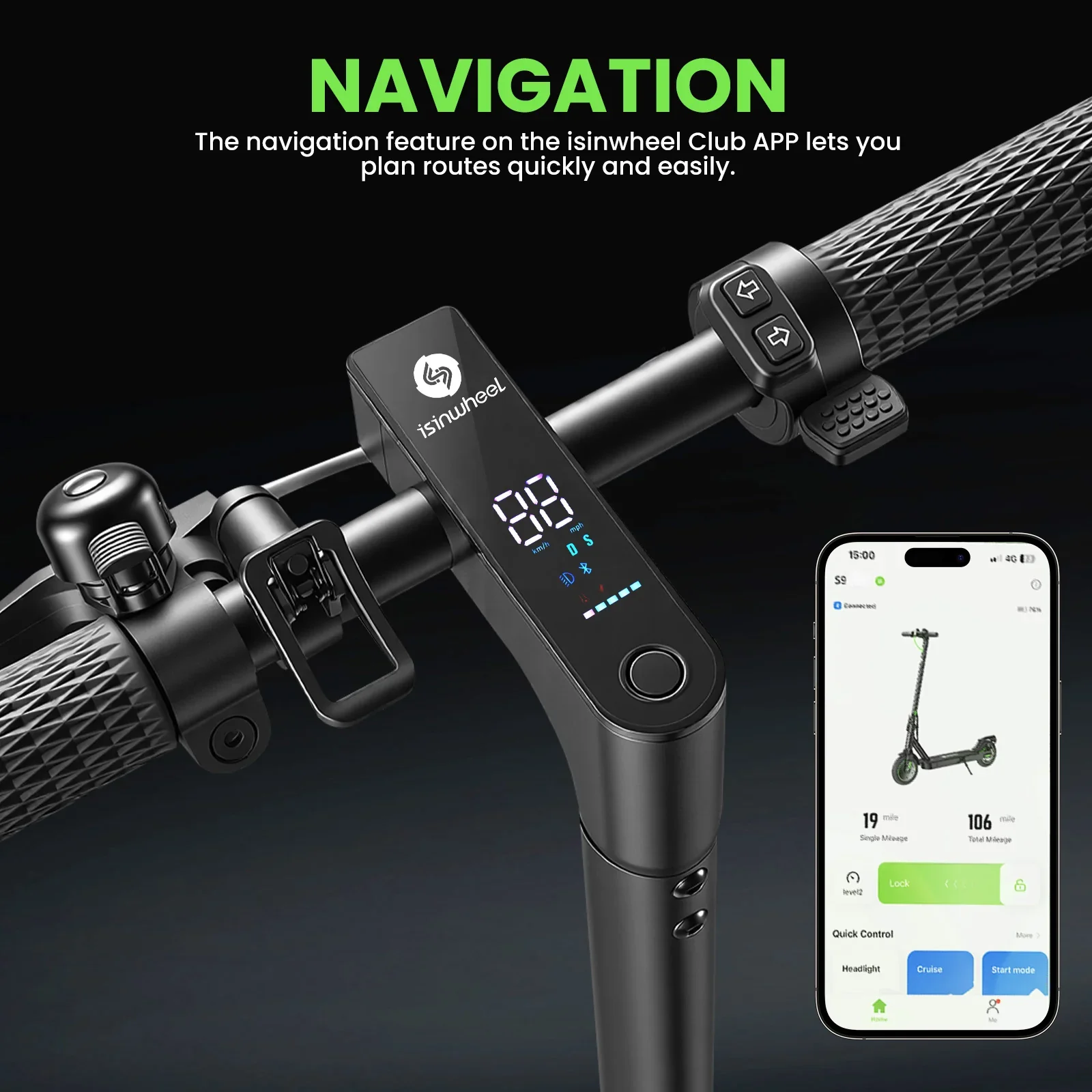 Isinwheel S9 Electric Scooter 350W view 11